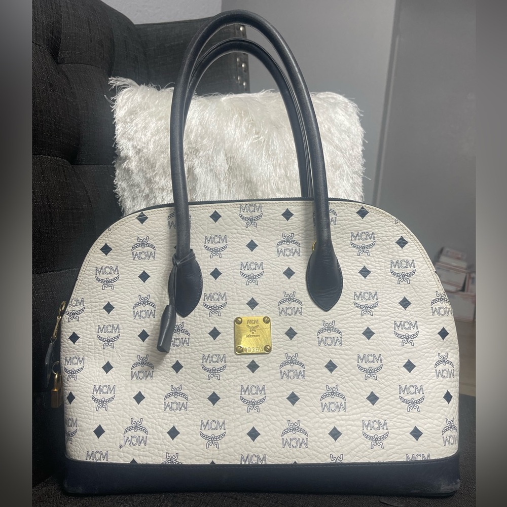 🤗 SOLD 🤗 MCM Satchel with Gold Accents